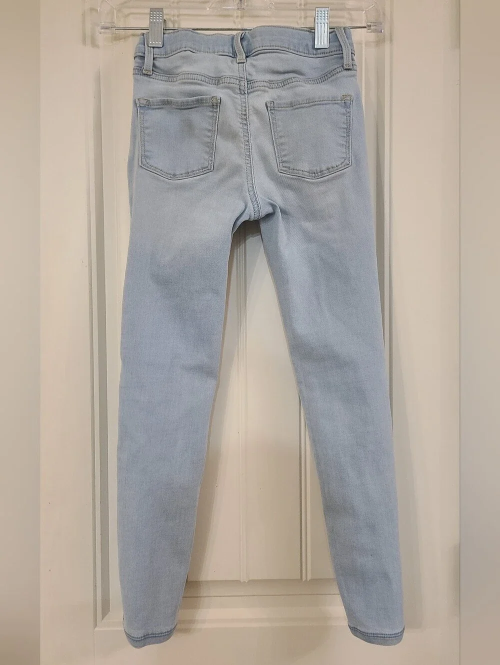 Old Navy Light Blue High-Rise Skinny Jeans with Button Fly Girls' Size 8